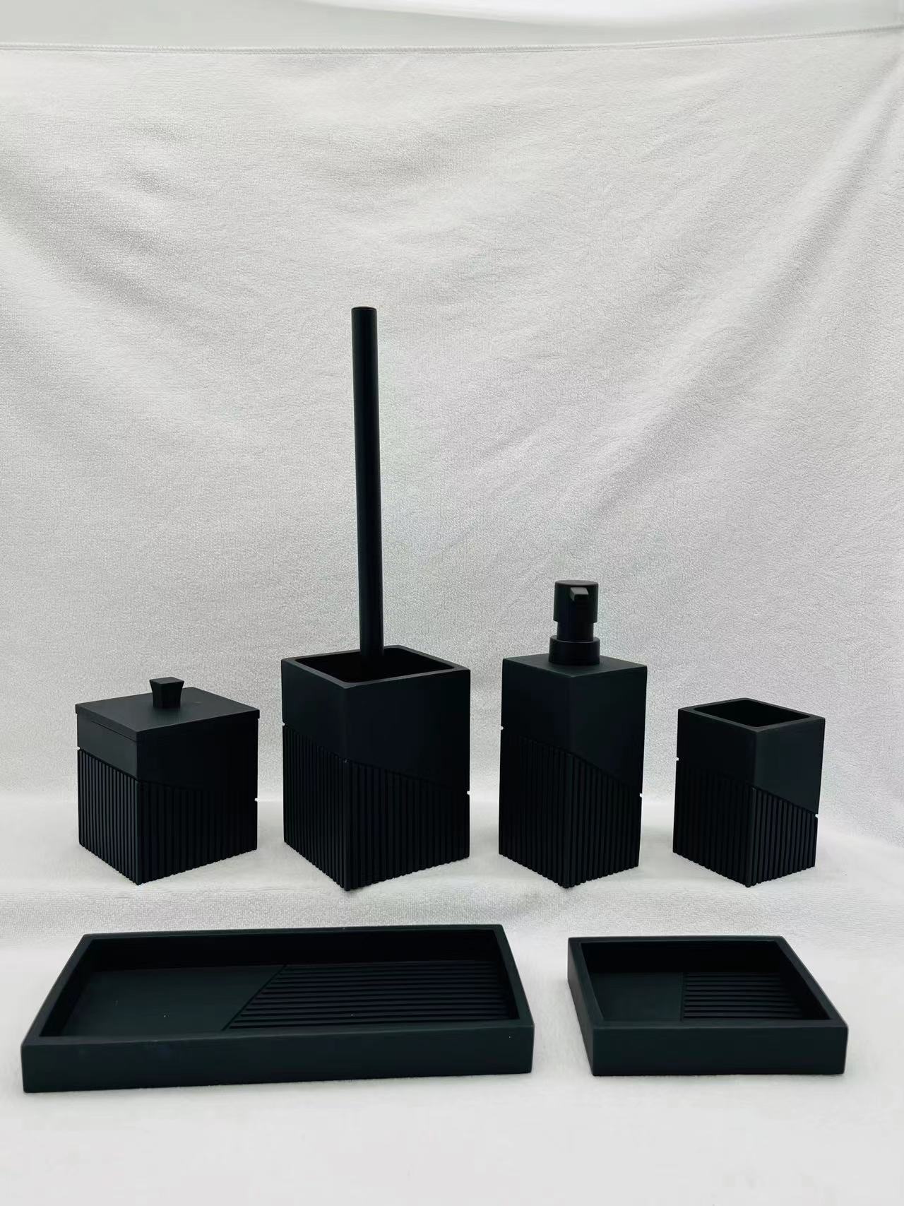 Poly Resin Bathroom Accessory Set