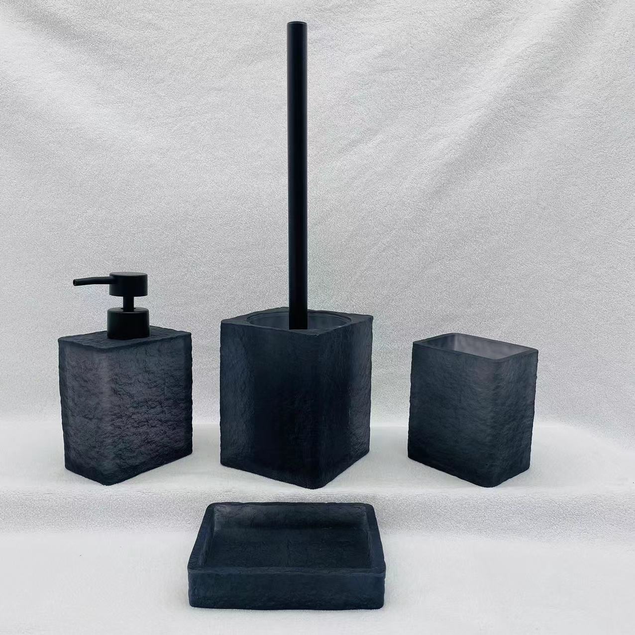 Poly Resin Bathroom Accessory Set