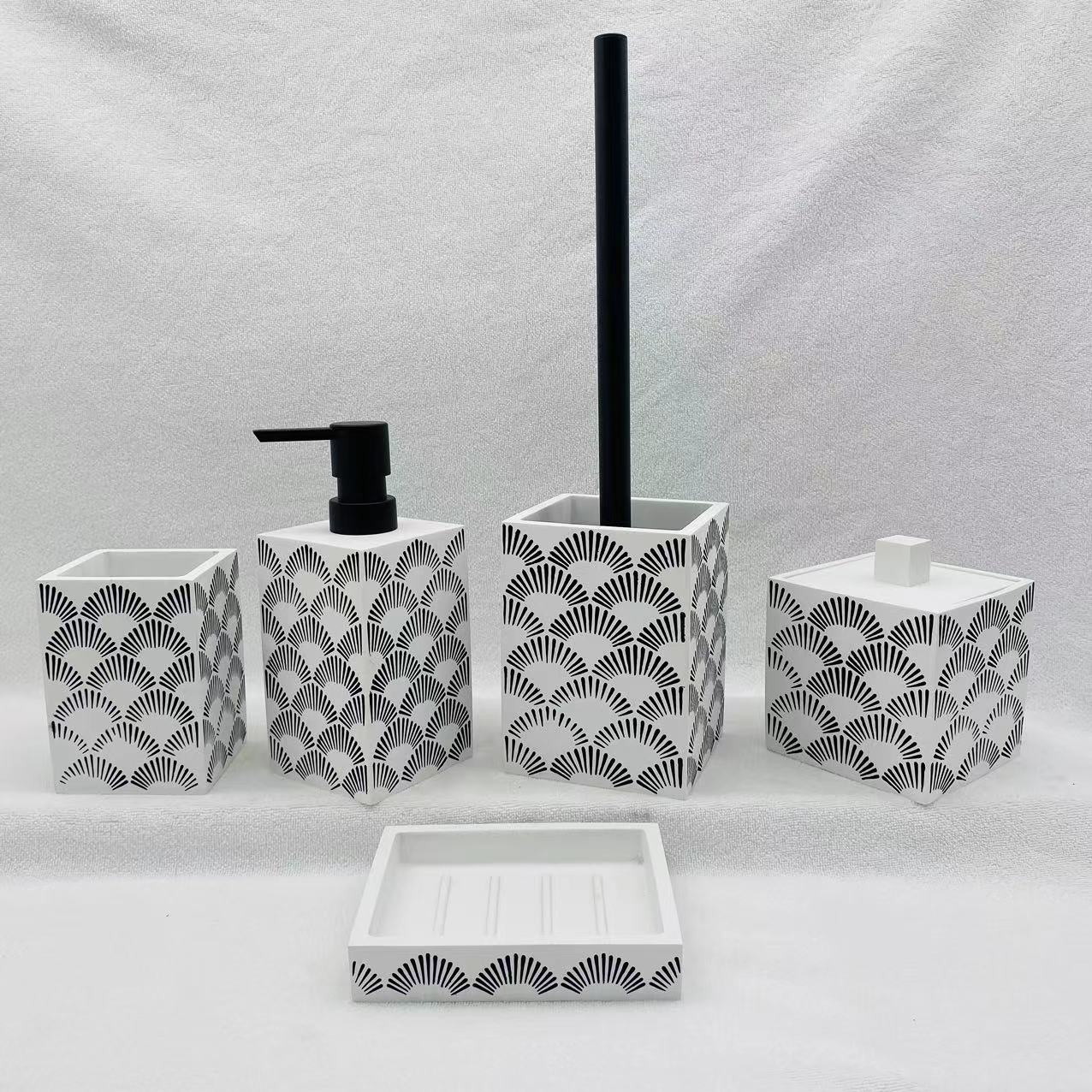 Poly Resin Bathroom Accessory Set