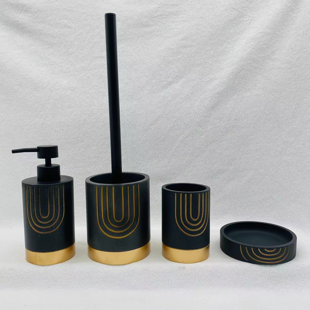 Poly Resin Bathroom Accessory Set