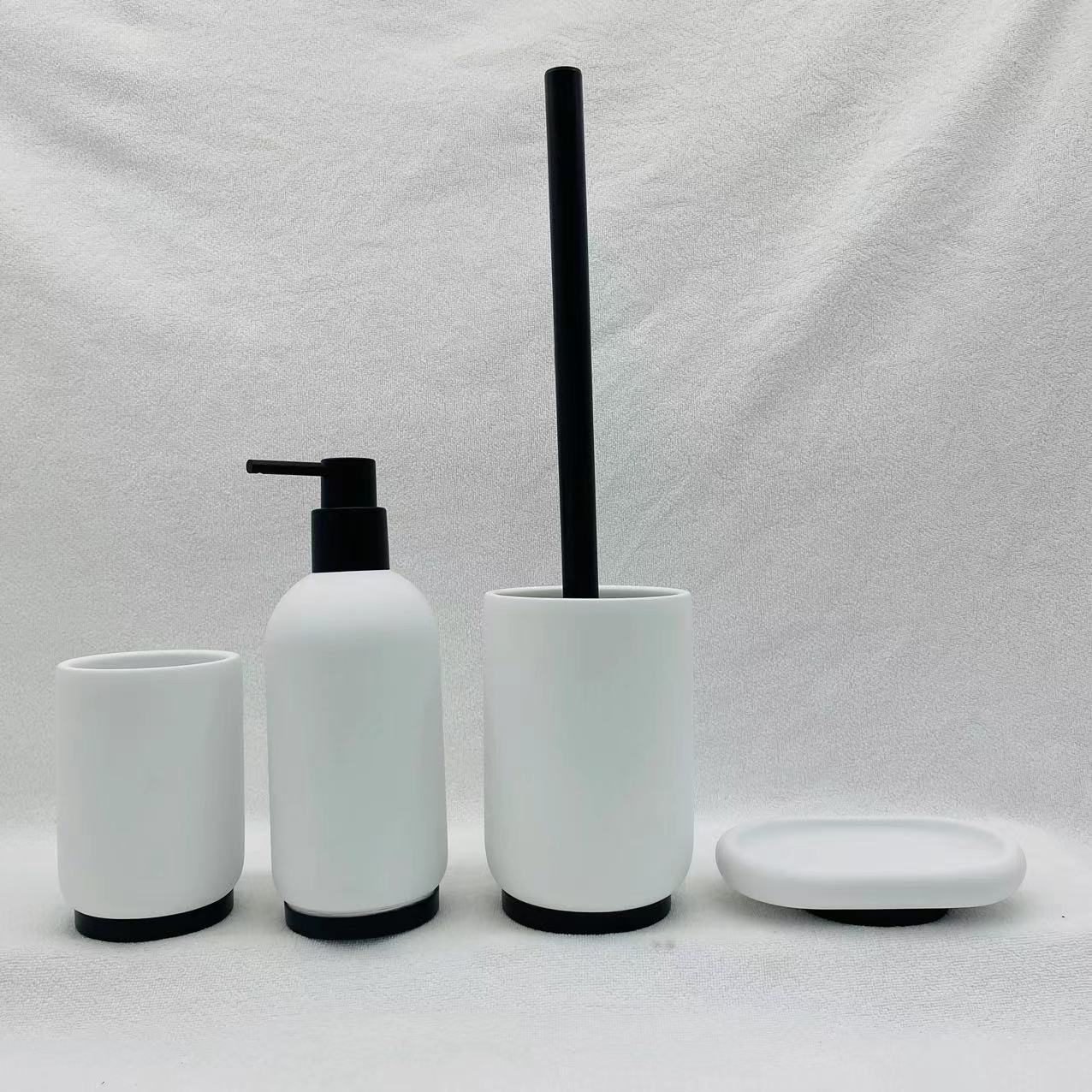 Poly Resin Bathroom Accessory Set