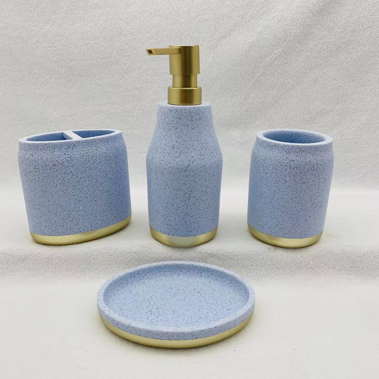 Poly Resin Bathroom Accessory Set