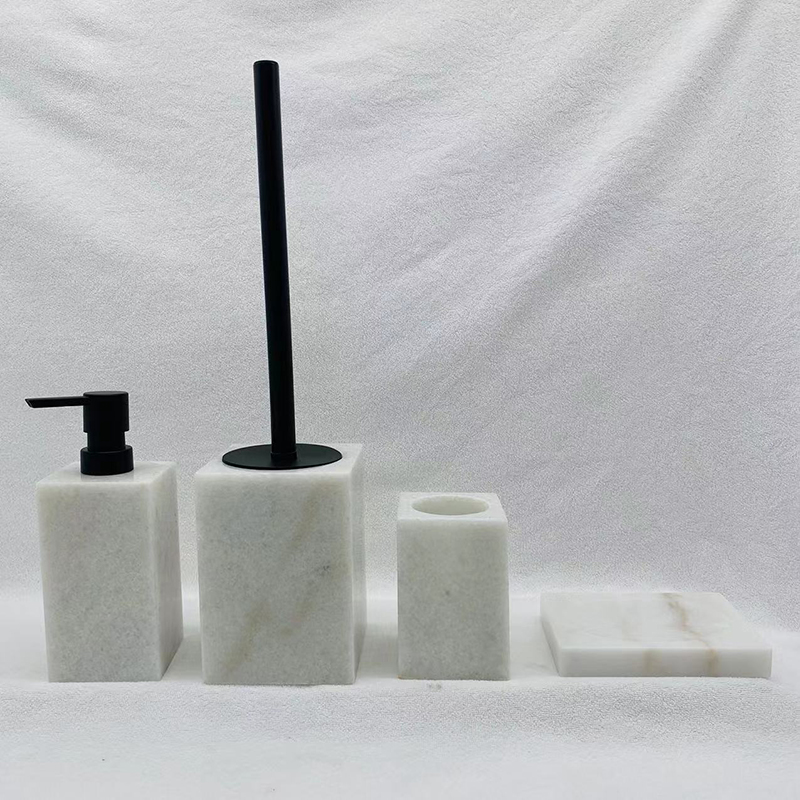Marble Bathroom Accessory Set   