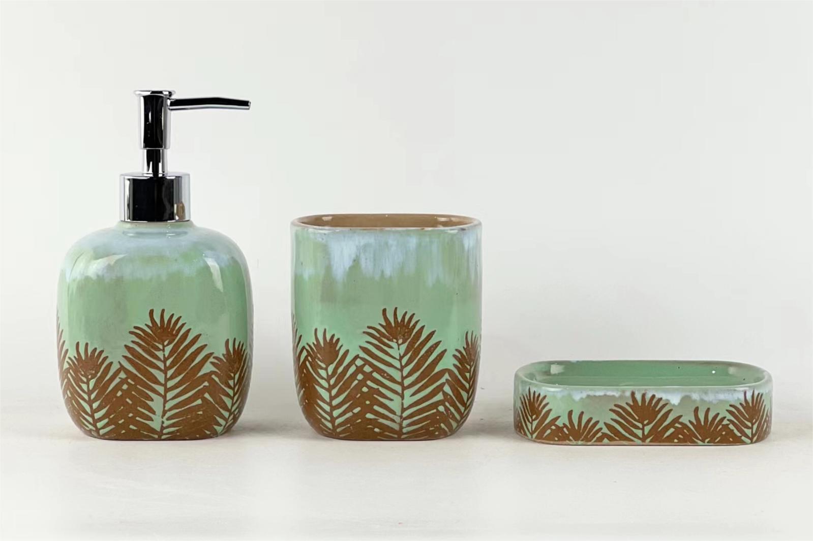 Ceramic Bathroom Accessory Set