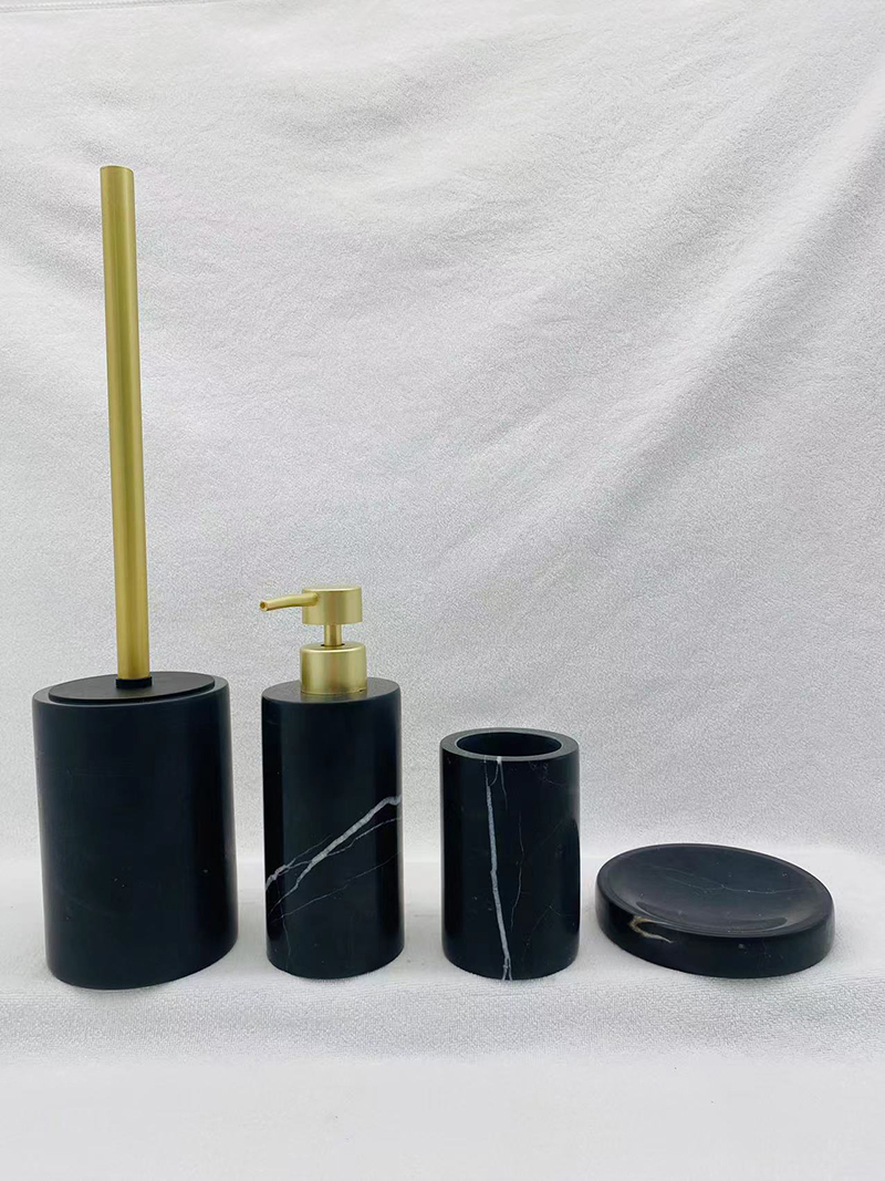 Marble Bathroom Accessory Set   