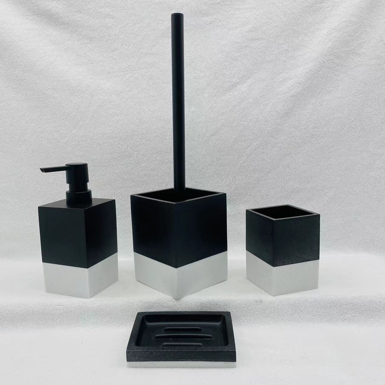 Poly Resin Bathroom Accessory Set
